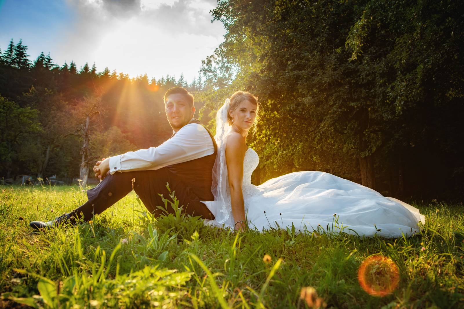 Hochzeitsfotos im Sonnenuntergang von Weil der Stadt