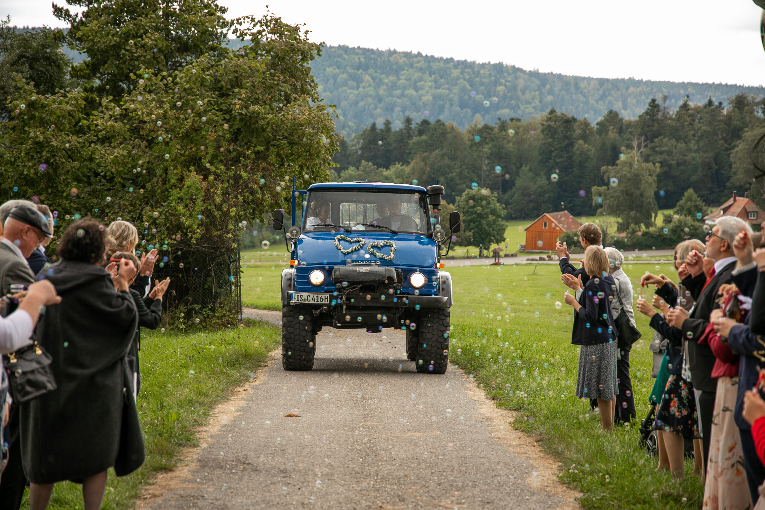 Hochzeitsbilder mit Unimog Schömberg-Bieselsberg