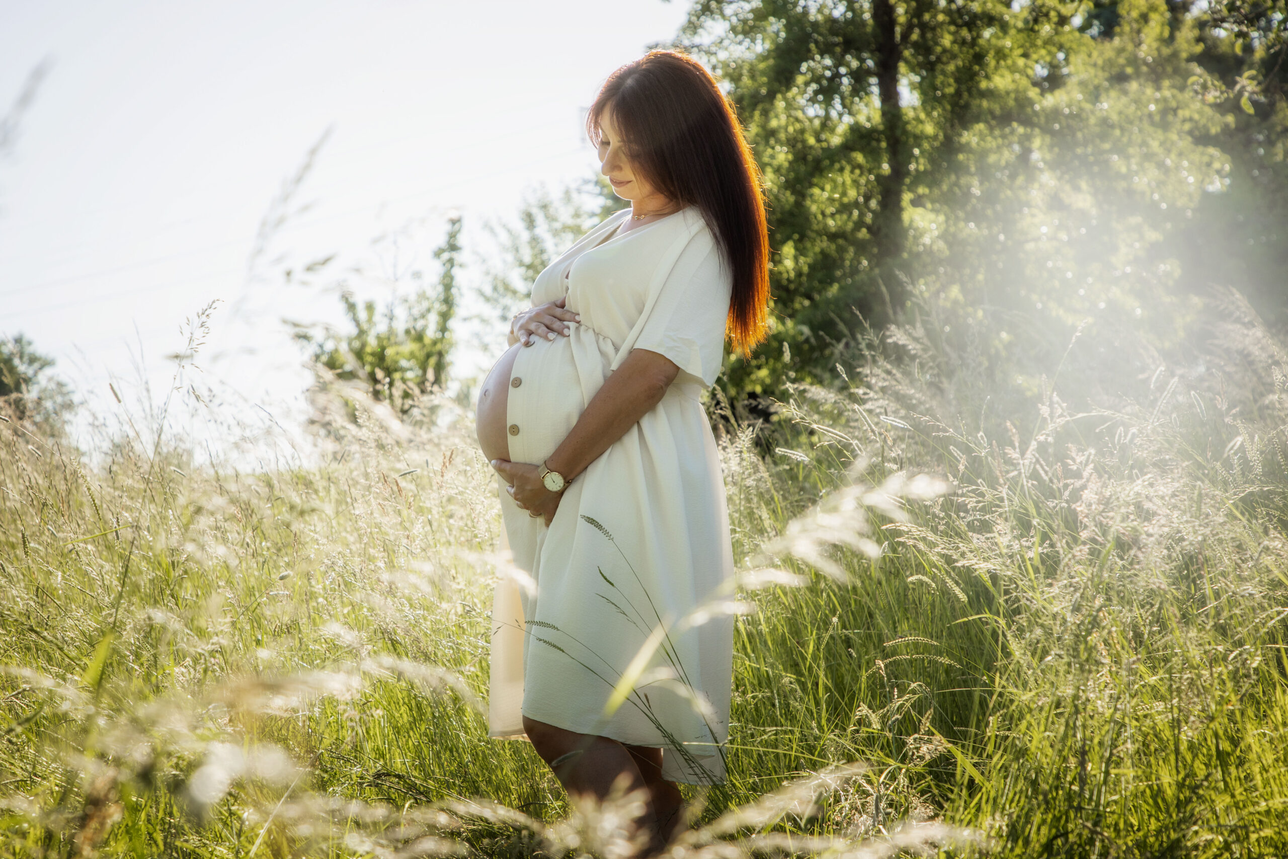 Ein Babybauchshooting auf den Feldern von Sindelfingen